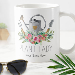 Plant Dam Boho Watercolor Gardener Humor Kaffemugg