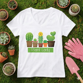 Plant Dam Cactus Succulent White T-Shirt