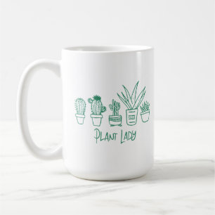 Plant Dam Cactus Succuls Älskare Kaffemugg