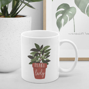 Plant Dam Cute Plant Älskare Kaffemugg