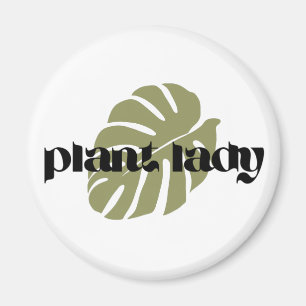 Plant dam Monstera Löv Magnet
