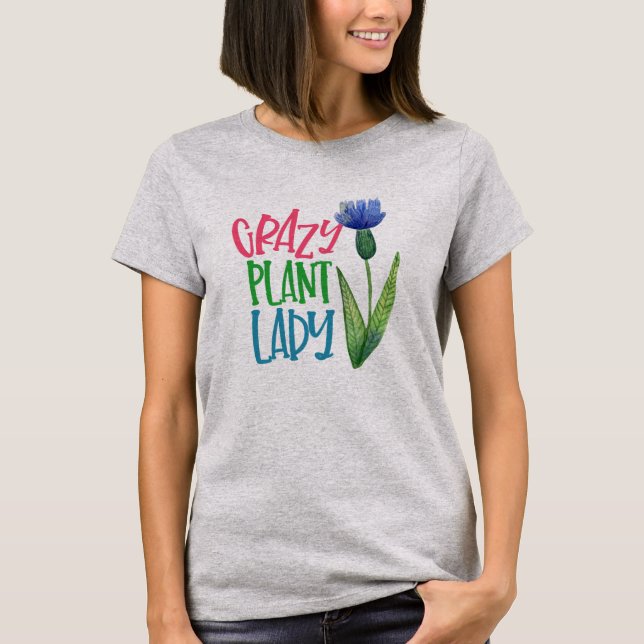 Plant Dam Succulte, Trendiget Botanical Mode T Shirt (Framsida)