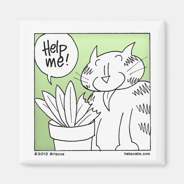 Plant Eater Cat Magnet (Framsidan)