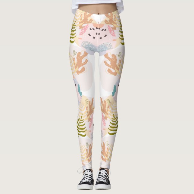 plant festival in the garden leggings (Framsida)