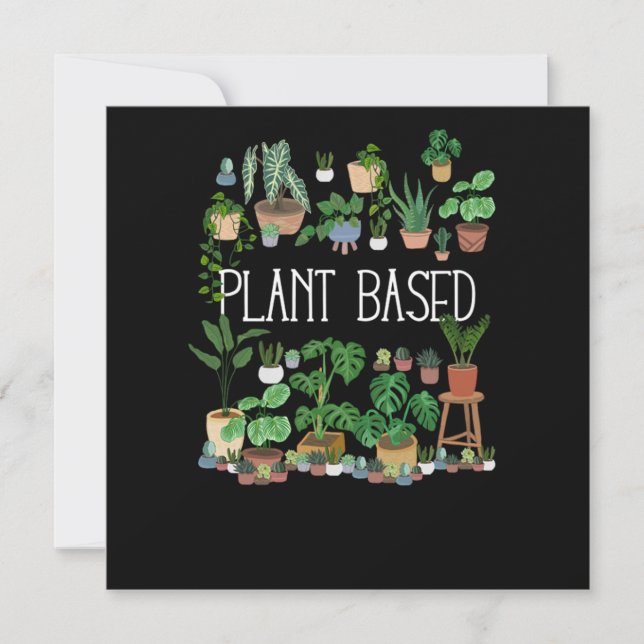 Plant Garden Plant-Basat Inbjudningar (Framsida)