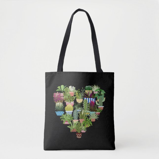 Plant Garden Plant Heart Heart-posteration Plant Tygkasse (Framsida)