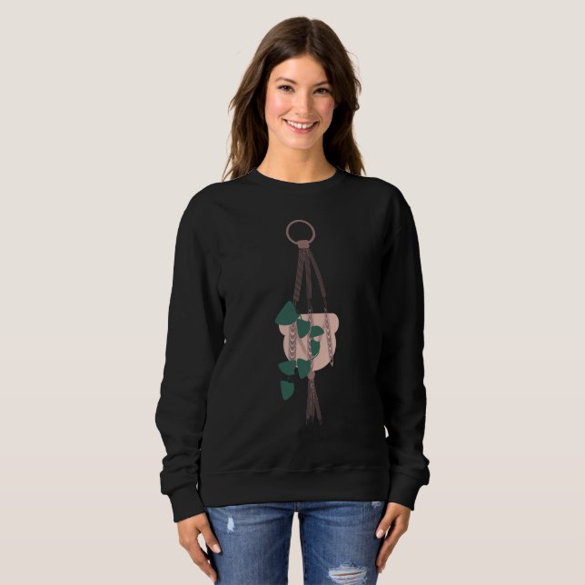 Plant Hanging Rosa Pot T Shirt (Hel framsida)