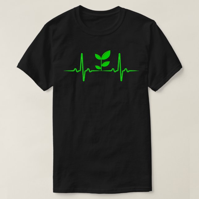 Plant Heartbeat, Vegan Pulse, Vegetarian Vegan Pul T Shirt (Design framsida)