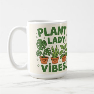 Plant lady vibes cute botanical Coffee Mug Kaffemugg