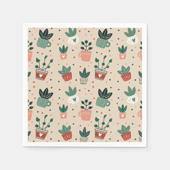 Plant Lover Paper Napkins Pappersservett (Framsidan)