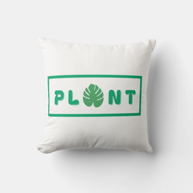 plant lover with a green heart kudde (Framsida)