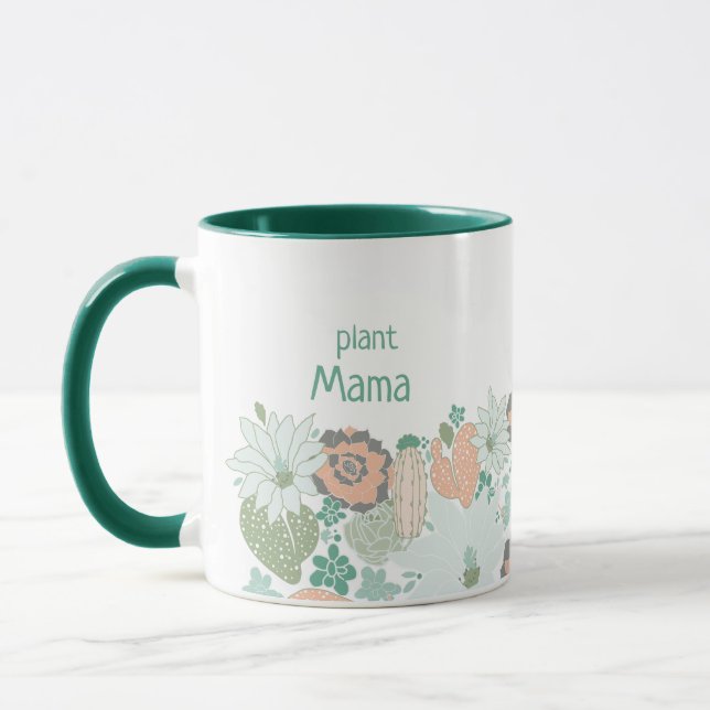 Plant Mamma Cactus Succulents Personalize Mugg (Vänster)