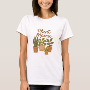 Plant Mamma - Cute Boho Houseplant Illustration T Shirt