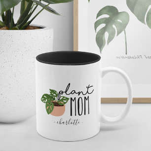 Plant Mamma Cute Personlig Plant Älskare Två-Tonad Mugg