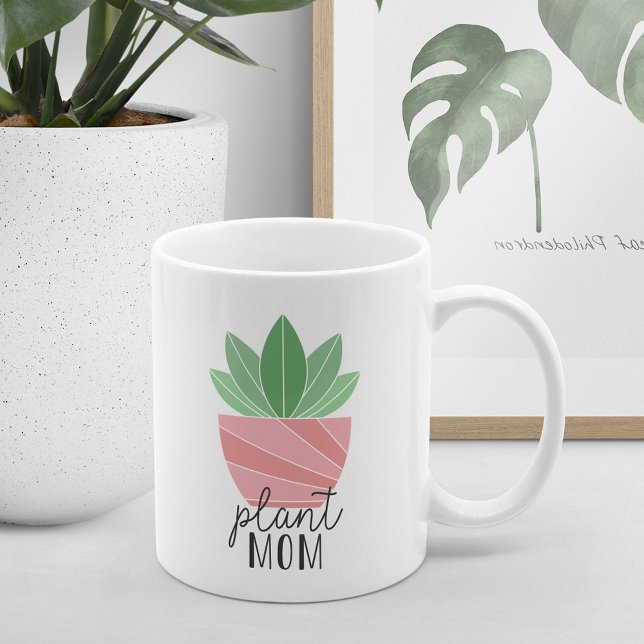 Plant Mamma | Cute Plant Älskare Kaffemugg (Skapare uppladdad)