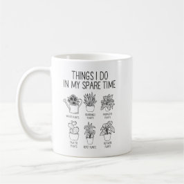 Plant Mamma Gift Sak I gör på min lediga tid Kaffemugg