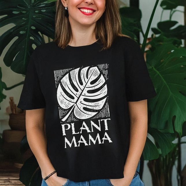 Plant Mamma Monstera Löv Nature Älskare T Shirt (Skapare uppladdad)