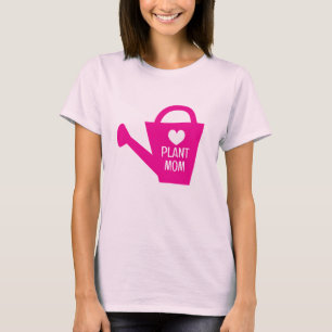Plant Mamma T-Shirt med söt rosa vattentäkt