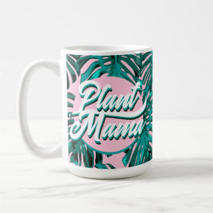 Plant Mamma Turcos Rosa Monstera Jungle Löv Kaffemugg