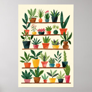 Plant Mamma Watercolor Poster
