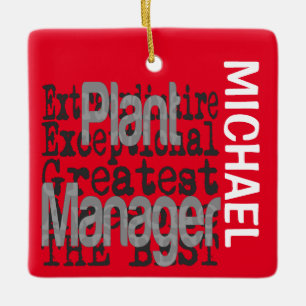 Plant Manager Extraordinaire ANPASSNINGSBAR Julgransprydnad Keramik
