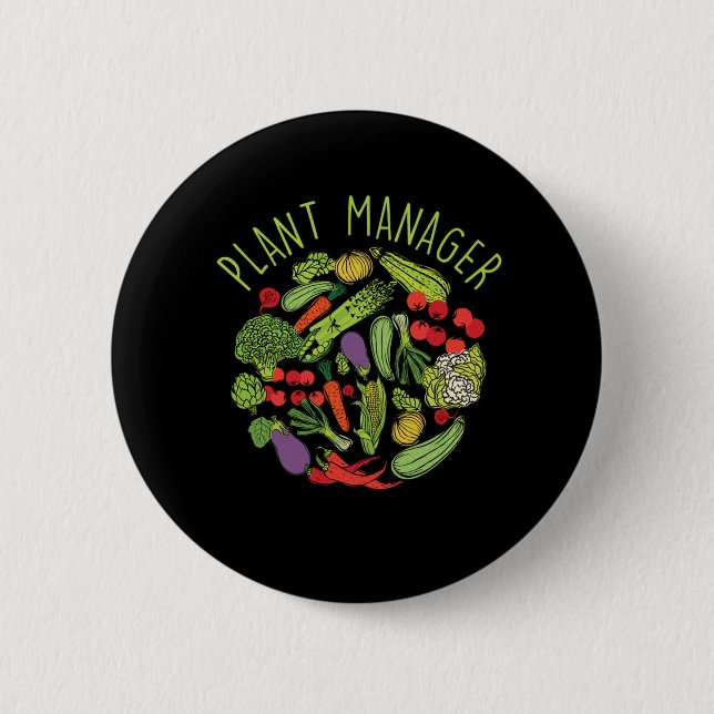 Plant Manager  Flowers Gardener Gift Knapp (Framsida)