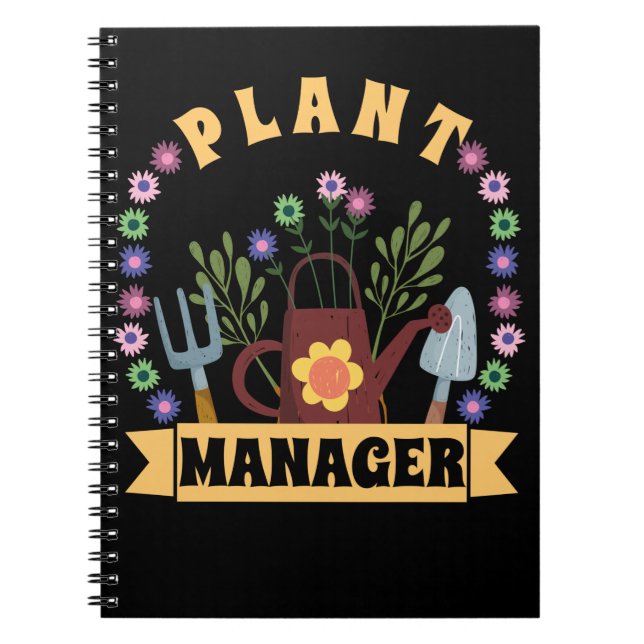Plant Manager Mamma Grandma Office Gardener Anteckningsbok (Framsidan)
