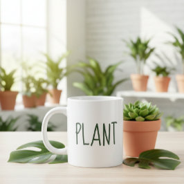 PLANT Minimalist Gardener White Coffee Mug Jumbo Mugg