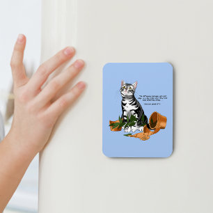 Plant MisChief Cat Magnet