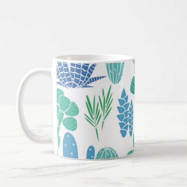 Plant mönster kaffemugg (Vänster)