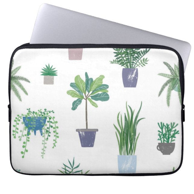 Plant mönster laptop fodral (Framsidan)