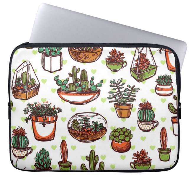 Plant mönster laptop fodral (Framsidan)