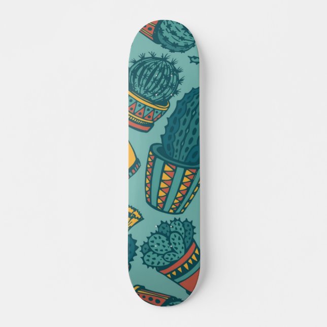 Plant mönster mini skateboard bräda 18,5 cm (Framsida)