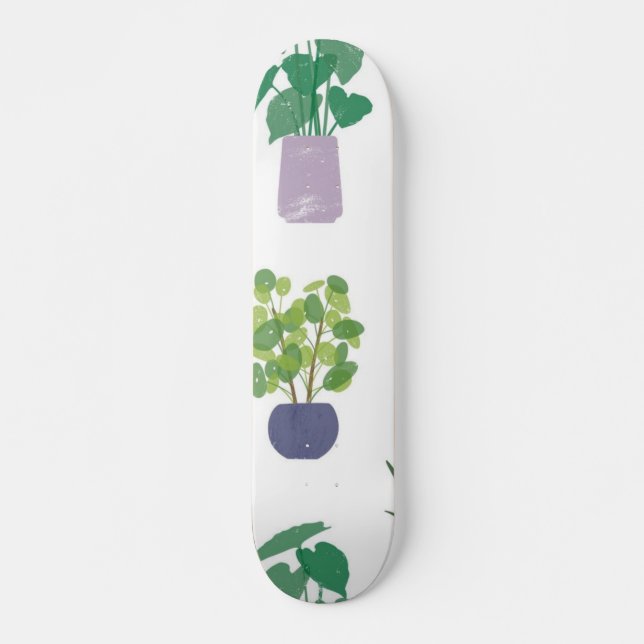 Plant mönster mini skateboard bräda 18,5 cm (Framsida)
