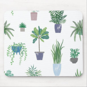 Plant mönster musmatta