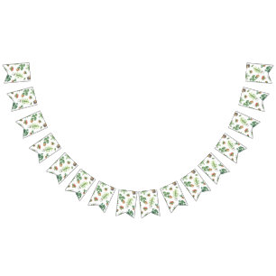 Plant mönster vimplar