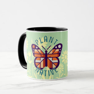 Plant Native Monarch Butterfly Gula blommor Mugg