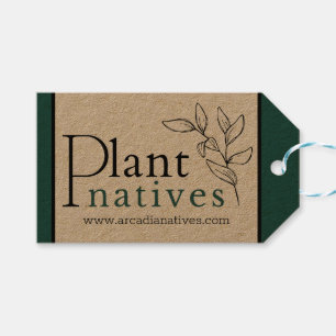 Plant Natives Anpassningsbar Native Plant Nursery Presentetikett