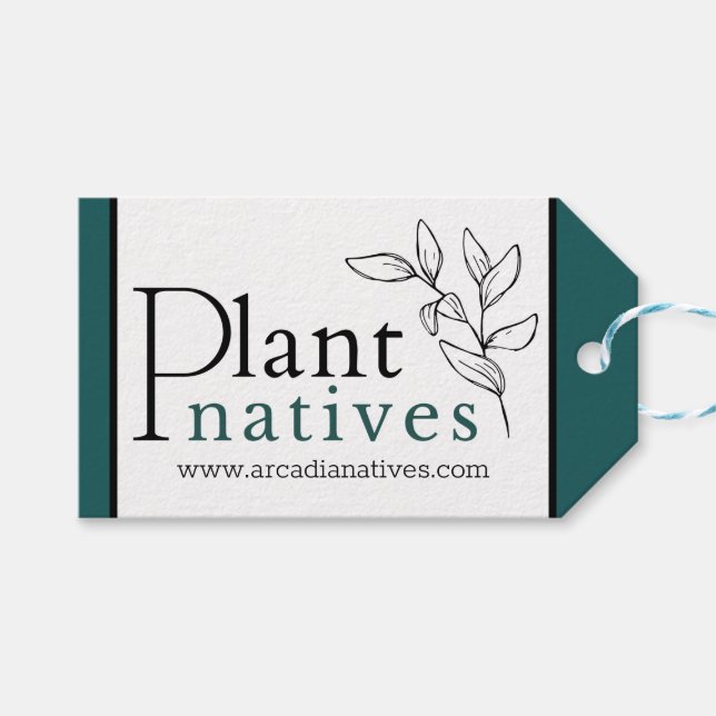 Plant Natives Anpassningsbar Native Plant Nursery  Presentetikett (Framsidan (Horisontell))