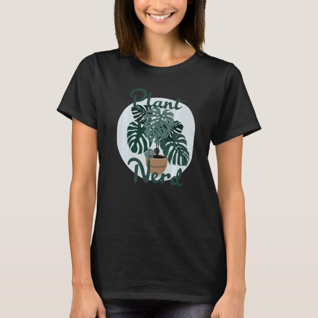 Plant Nerd Monstera 1 T Shirt (Framsida)