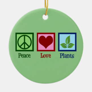 Plant Nursery Peace Kärlek Plants Cute Grönt Julgransprydnad Keramik