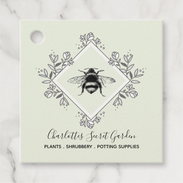 Plant Nursery  Supplies Honungsbin Logotyp Gåvor Etiketter (Framsida)