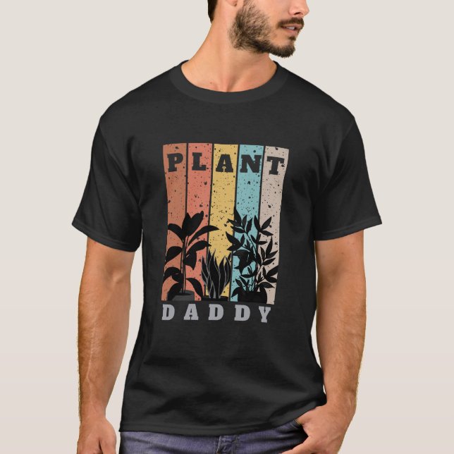 Plant Pappa Black T T Shirt (Framsida)