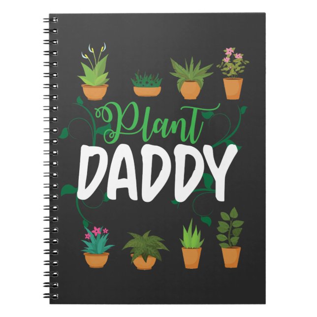 Plant pappa Flower Gardener Far Florist Anteckningsbok (Framsidan)