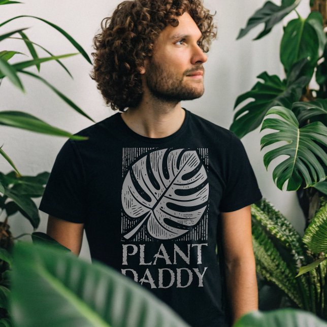 Plant Pappa Monstera Löv House Plant Älskare T Shirt (Skapare uppladdad)