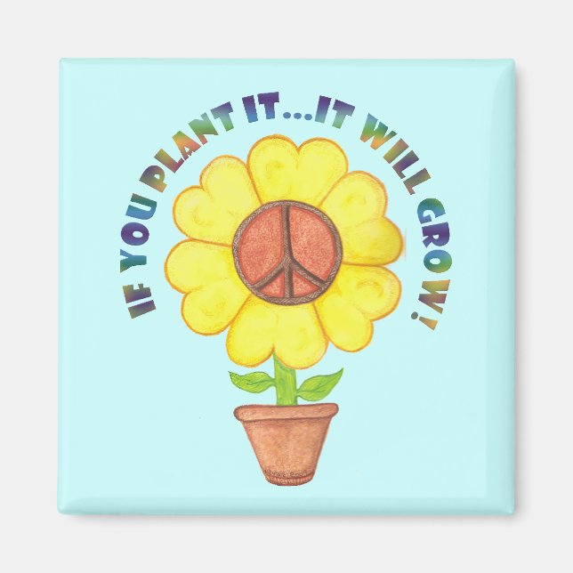 Plant Peace Magnet (Framsidan)
