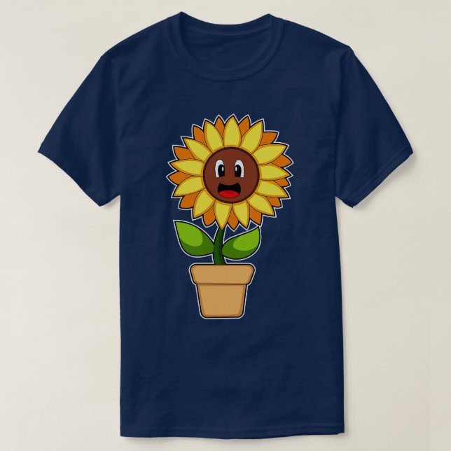 Plant pot Solros Flower T Shirt (Design framsida)