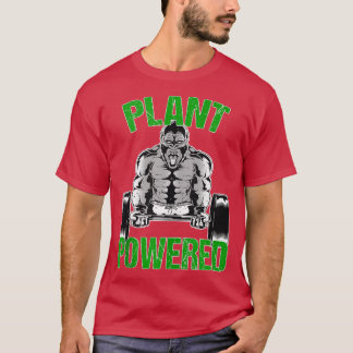 Plant Powan Vegan Gym Vegan Workout Fitness Gif T Shirt