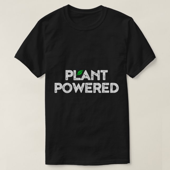 Plant Powered Eco Lifestyle Design T Shirt (Design framsida)
