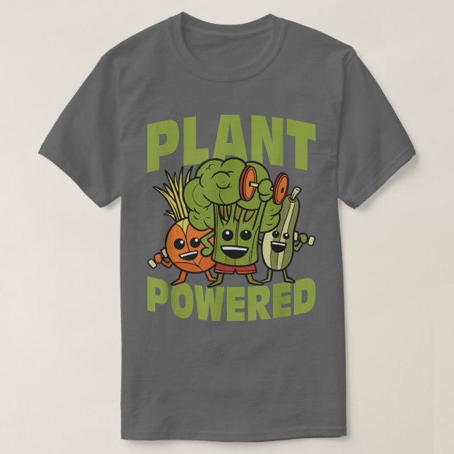 Plant Powgie Funny Veganism T Shirt (Design framsida)